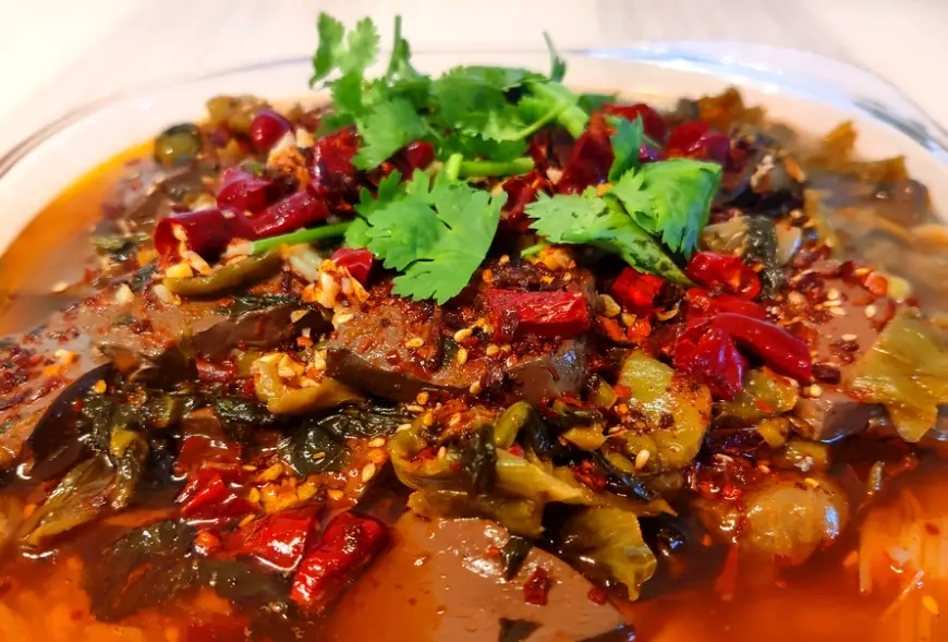 台北酸菜炒鴨血 台北酸菜炒鴨血