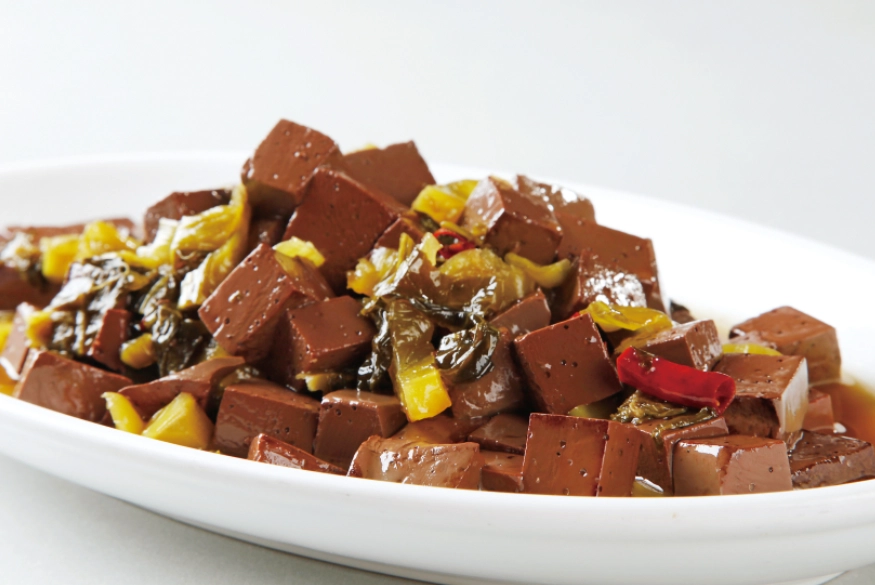 酸菜炒鴨血做法 酸菜炒鴨血做法