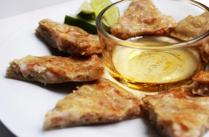 月亮蝦餅沾醬做法