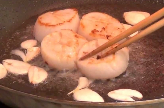 煎扇貝